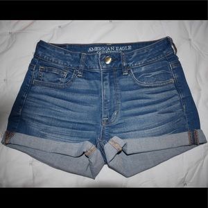 AEO cuffed jean shorts